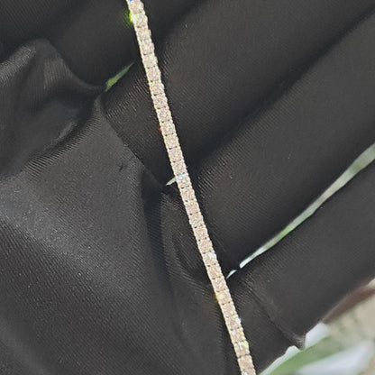 經典4爪培育鑽石網球手鍊 (每粒5份)