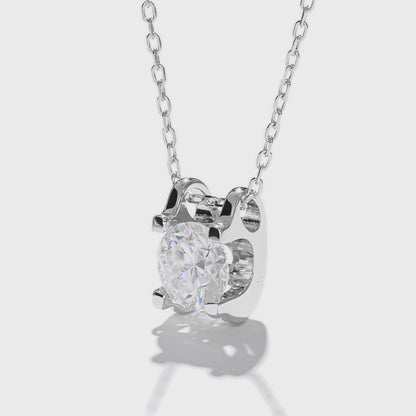 Horn Prong-Set Lab Grown Diamond Necklace