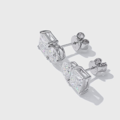 Princess-Cut Toi Et Moi Earrings