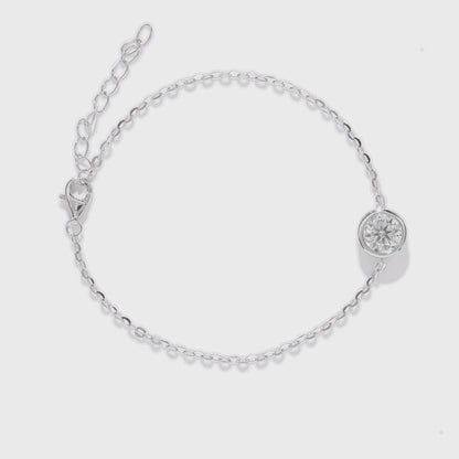 Classic Bezel Set Lab Grown Diamond Bracelet