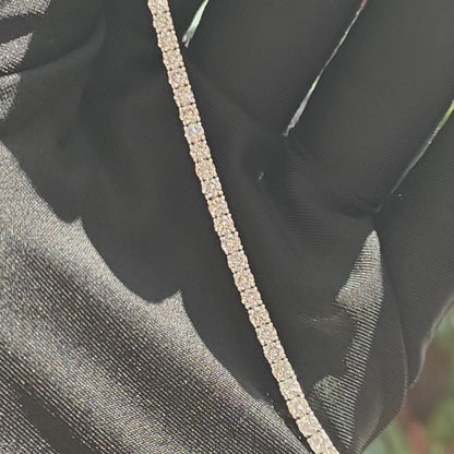 經典4爪培育鑽石網球手鍊 (每粒10份)