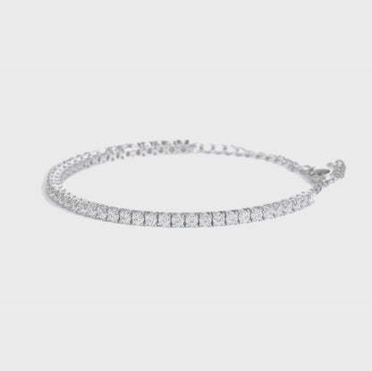 經典4爪培育鑽石網球手鍊 (每粒5份)