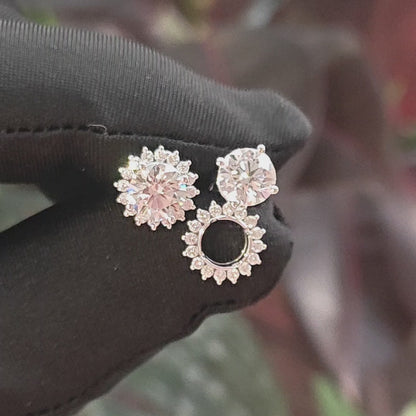 三戴日光光環培育鑽石耳環