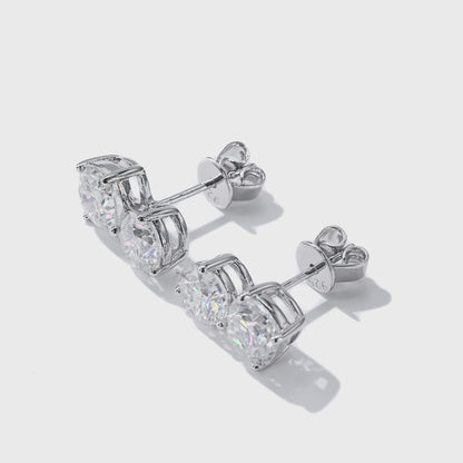 Cushion-Shaped Toi Et Moi Earrings