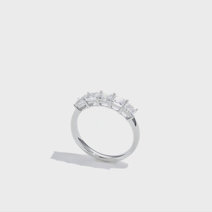 公主方型五鑽永恆戒指