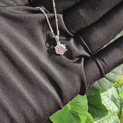 經典六爪鑽石培育鑽石吊墜