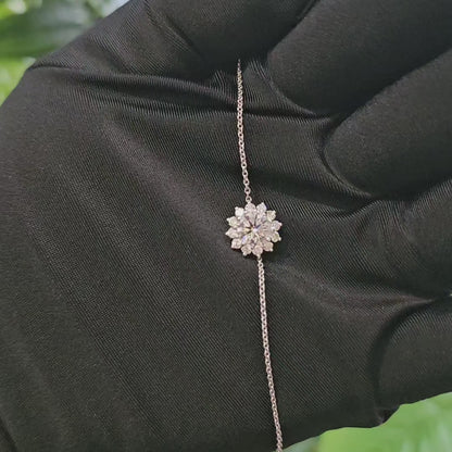 Sunray Halo Lab Grown Diamond Bracelet