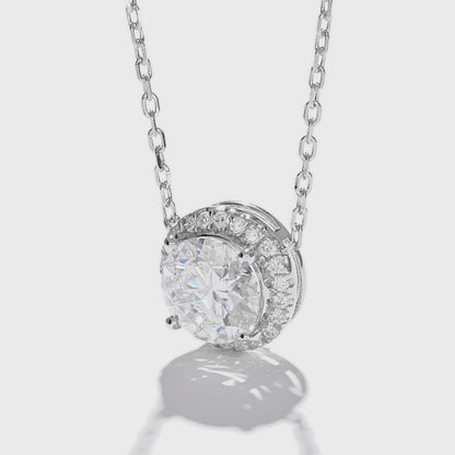 Halo Lab Grown Diamond Necklace