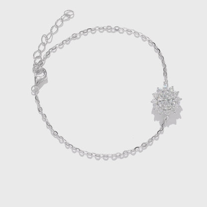 Sunray Halo Lab Grown Diamond Bracelet