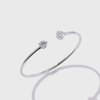 Cushion-shaped Toi Et Moi Bangle